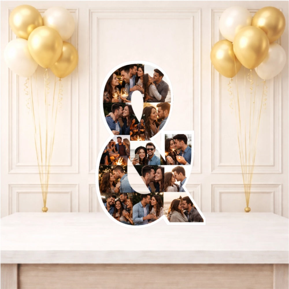 Personalised Ampersand '&' Photo Collage Board