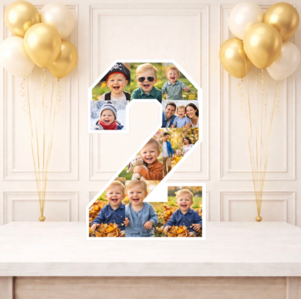 Personalised 2nd Birthday Photo Collage Board