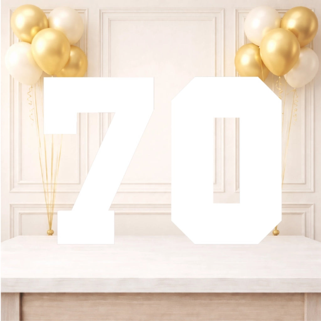 Personalised 70th Birthday Photo Collage Board (Black and White)
