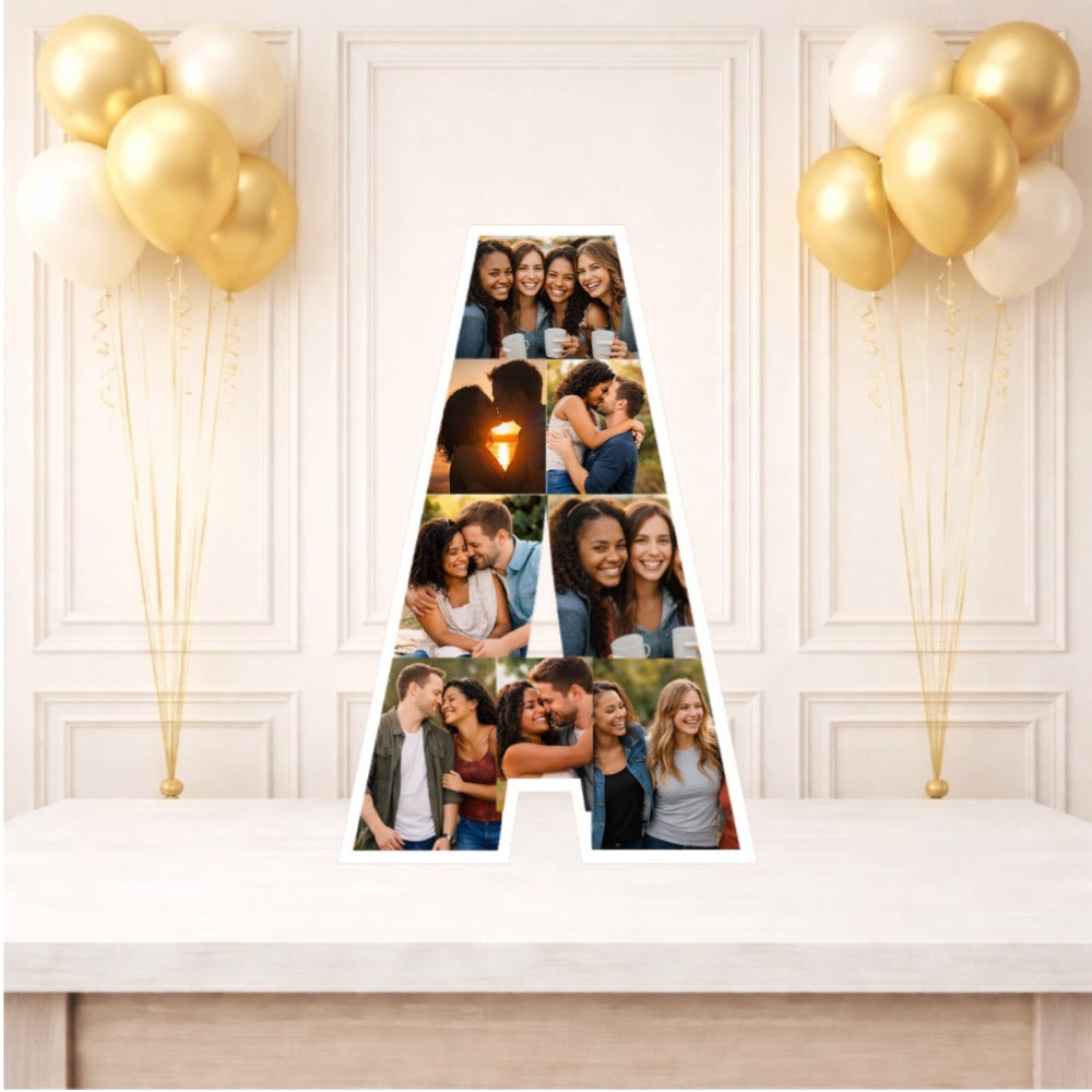 Personalised Letter A Photo Collage Board