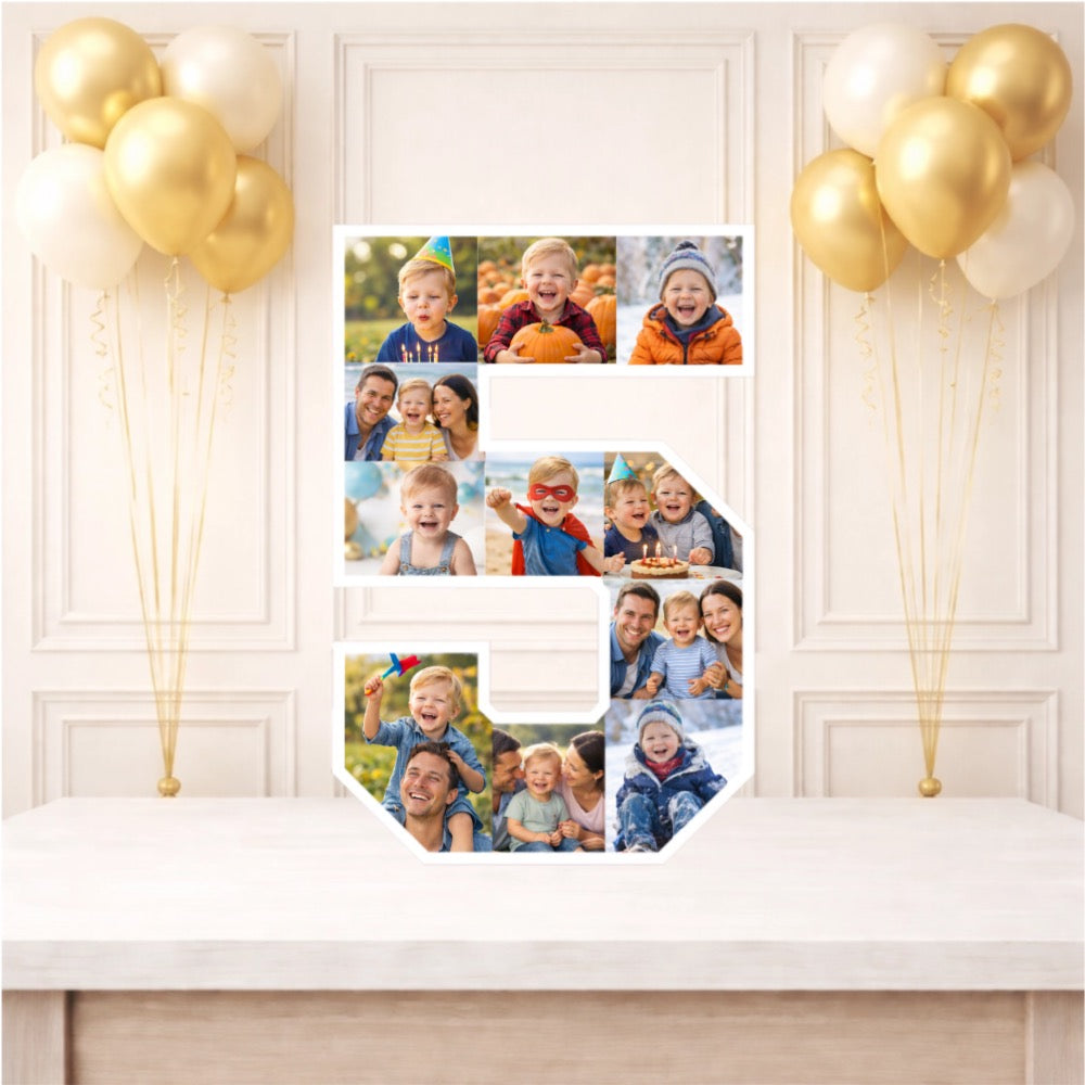 Personalised 5th Birthday Photo Collage Board