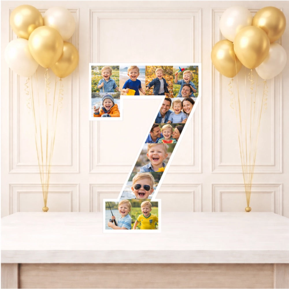 Personalised 7th Birthday Photo Collage Board