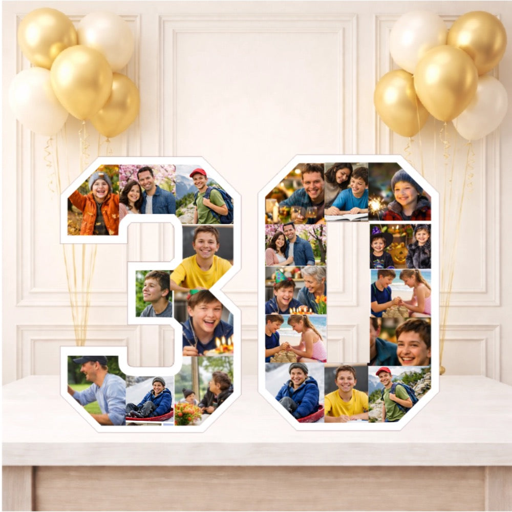 Personalised 30th Birthday Photo Collage Board