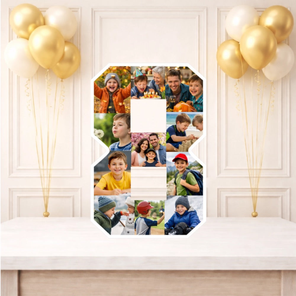 Personalised 8th Birthday Photo Collage Board